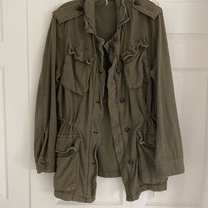 Free People Military Green Jacket